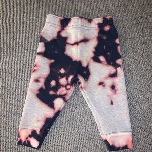 6-9 month bleach dye sweat pants